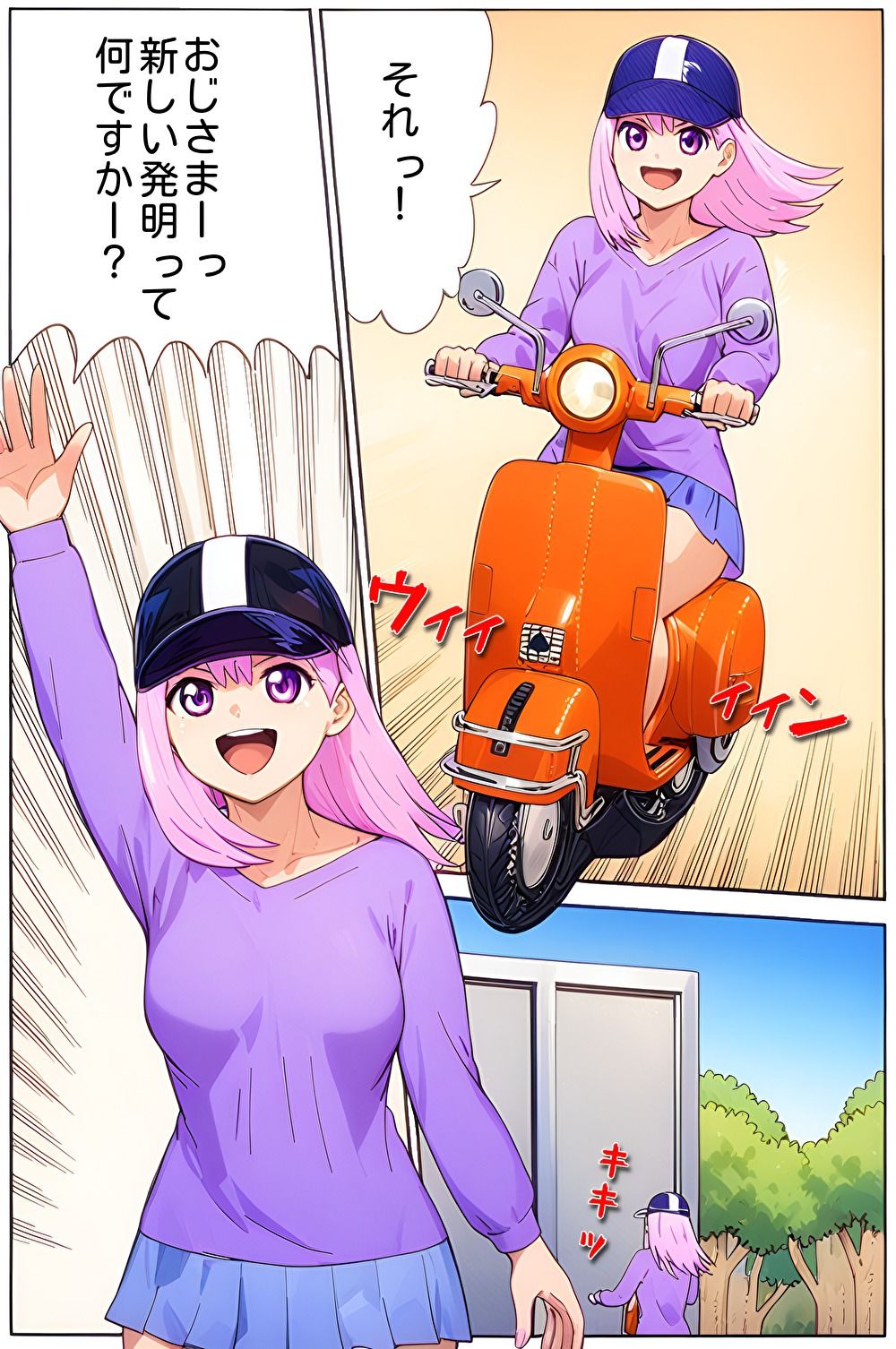 突撃娘と発明博士 - サンプル画像 1