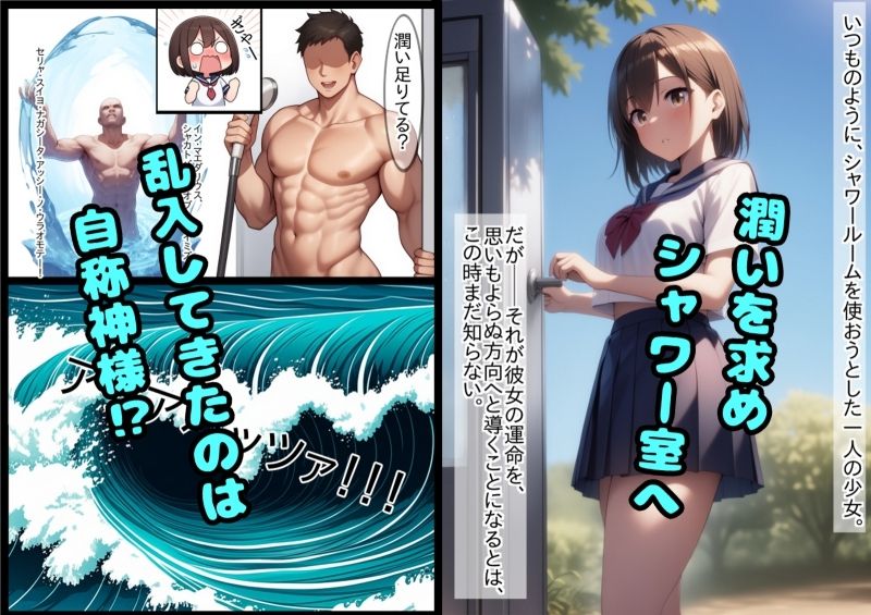 うるおいセーラー  シャワーと神様と濡れた制服 - サンプル画像 1