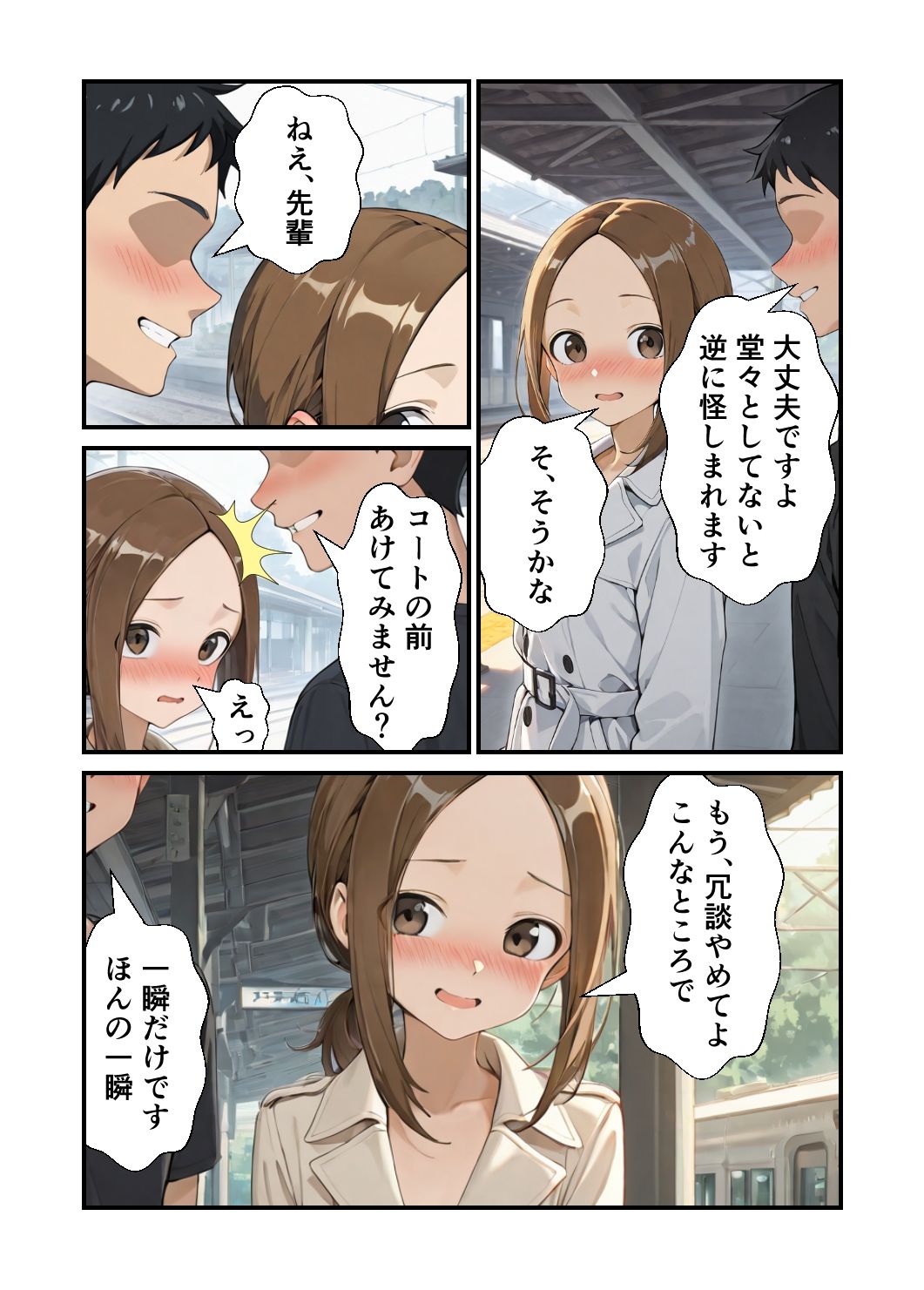 駅で露出の高〇さん - サンプル画像 9