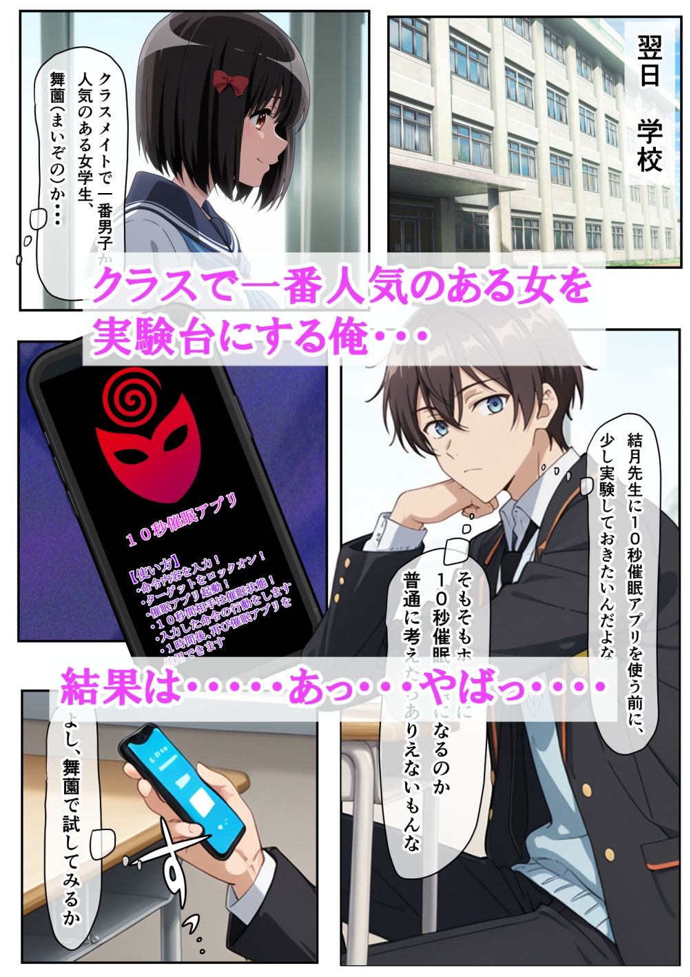 たった10秒しか効果がない催●アプリを使って、担任の爆乳先生と生ハメ中出しセックスする方法を考えた話 - サンプル画像 4
