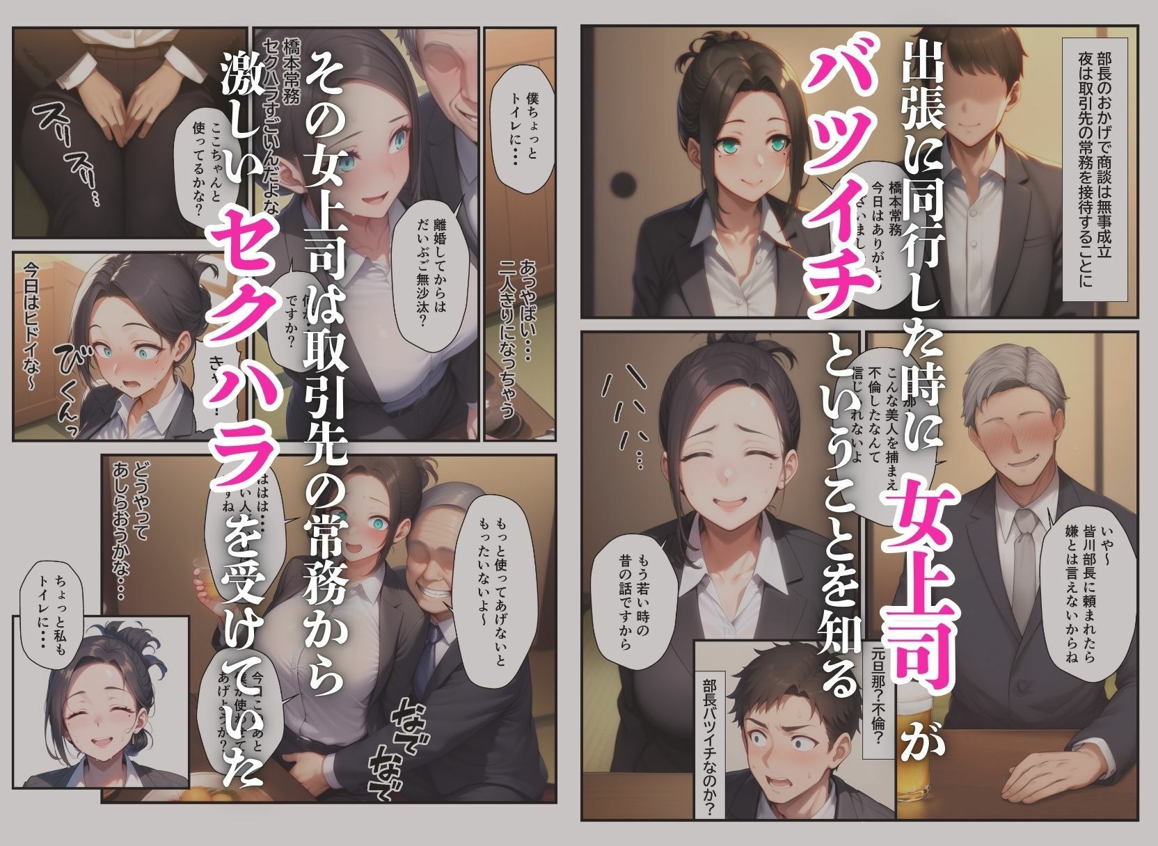 爆乳バツイチ女上司とあまあま孕ませエッチ - サンプル画像 2