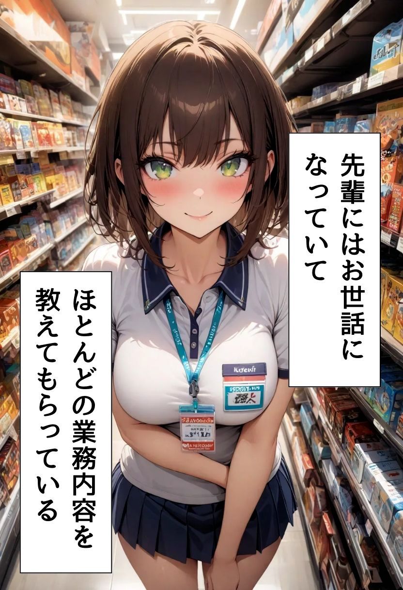 バイト先の先輩とレジ裏Hしてる話 - サンプル画像 4