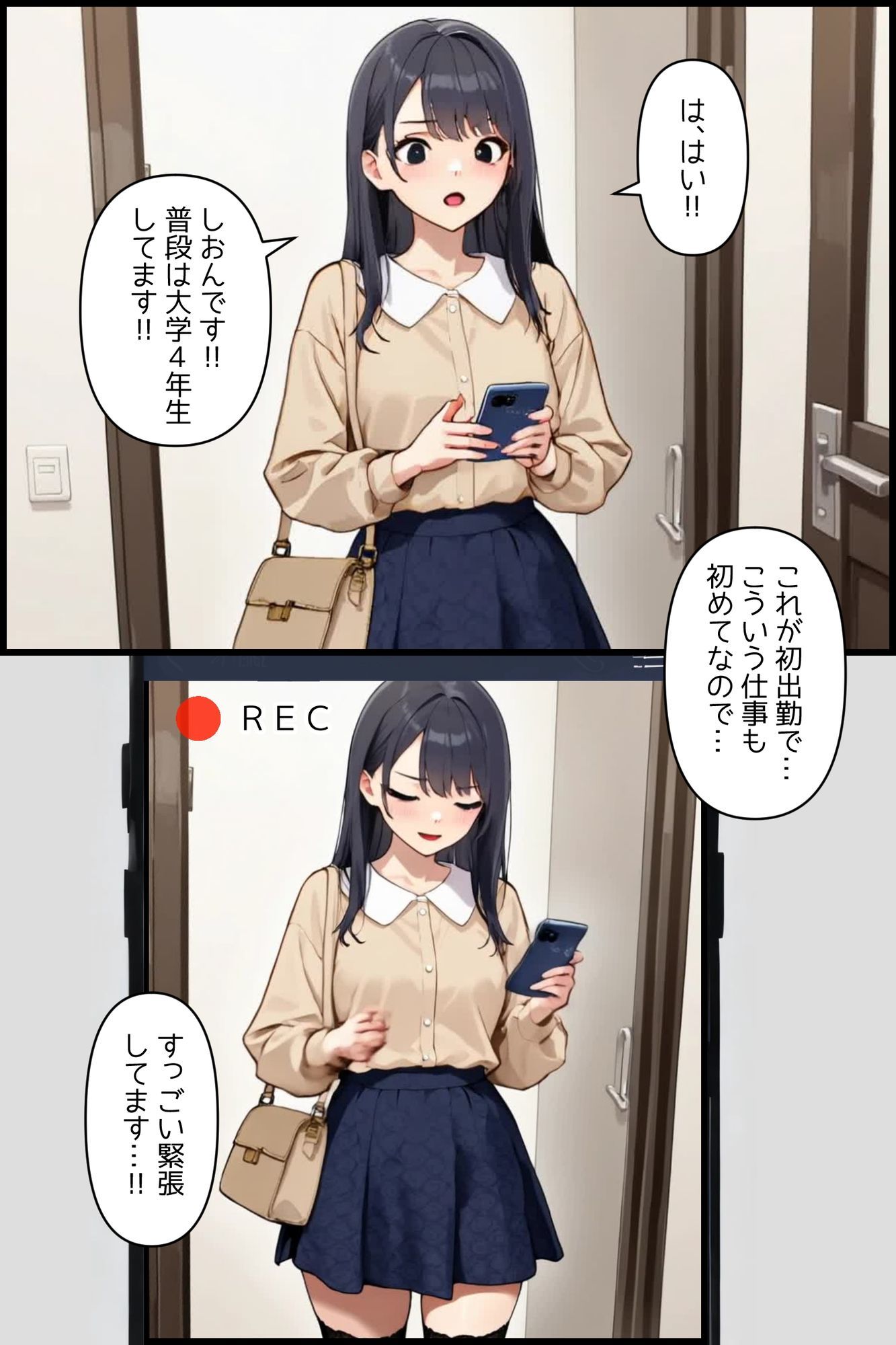 デリヘル、呼んでみた。＃01初出勤の子に、制服と動画お願いしてみた - サンプル画像 3