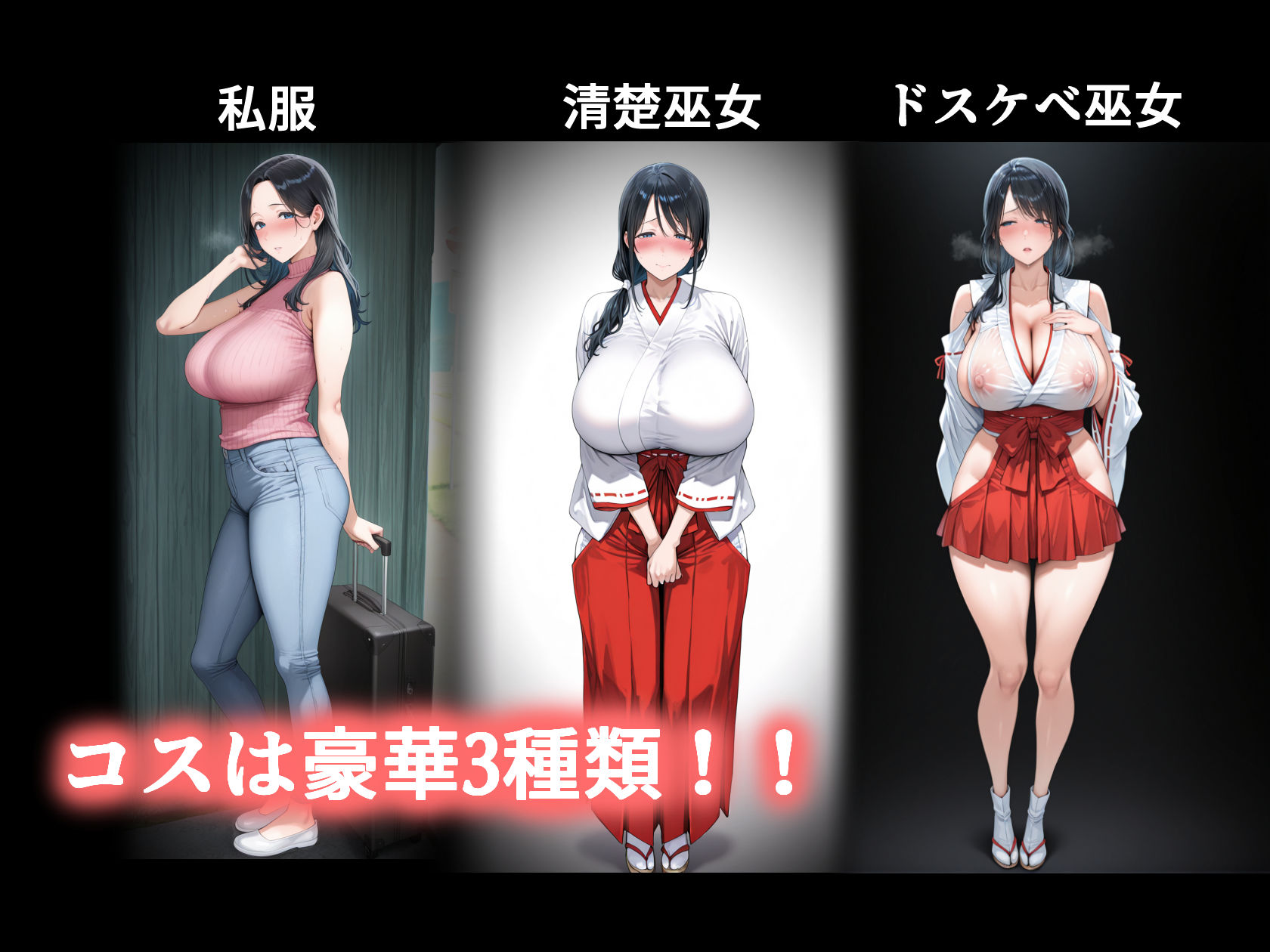 子供を欲しがる俺の妻がなぜかドスケベ巫女服でNTRれた件 - サンプル画像 9