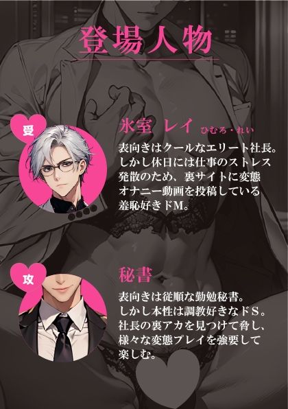 裏アカバレしたイケメンエリート社長、ドS秘書に脅されてプライド粉砕屈辱プレイ（はーと） - サンプル画像 1