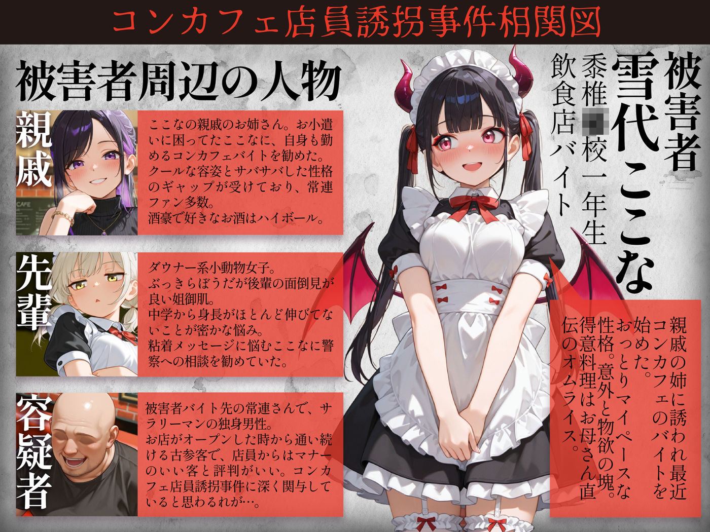 監禁おじさん〜推しのメイドコンカフェ嬢にLINE無視されたので、監禁して「僕専属メイド」に調教してやった〜 - サンプル画像 1