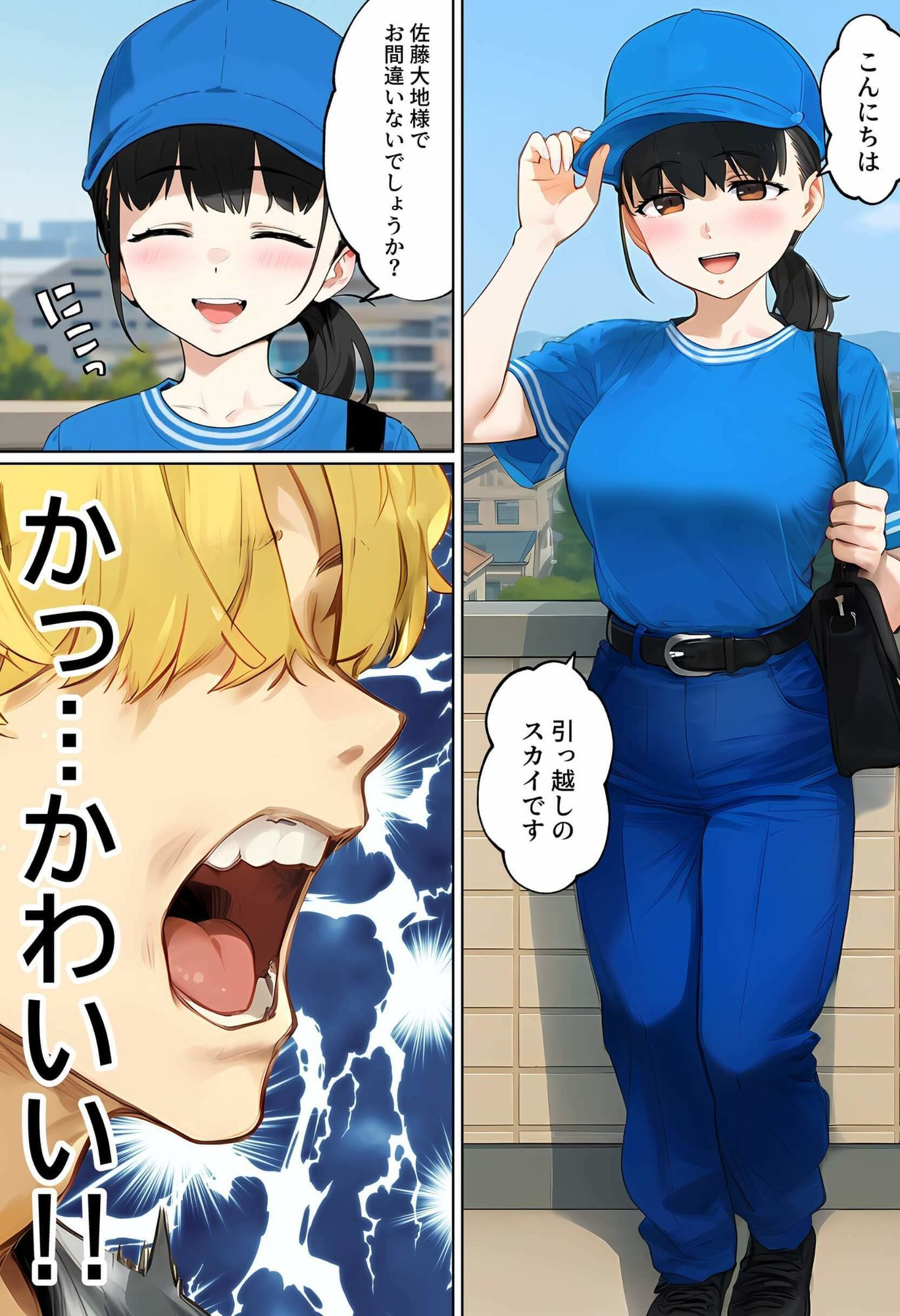 【実話】引っ越し見積もり中、新人ちゃん（22）のバキバキスマホにマチアプ通知！ヤリモク男子から「俺が」守らなきゃwww - サンプル画像 5