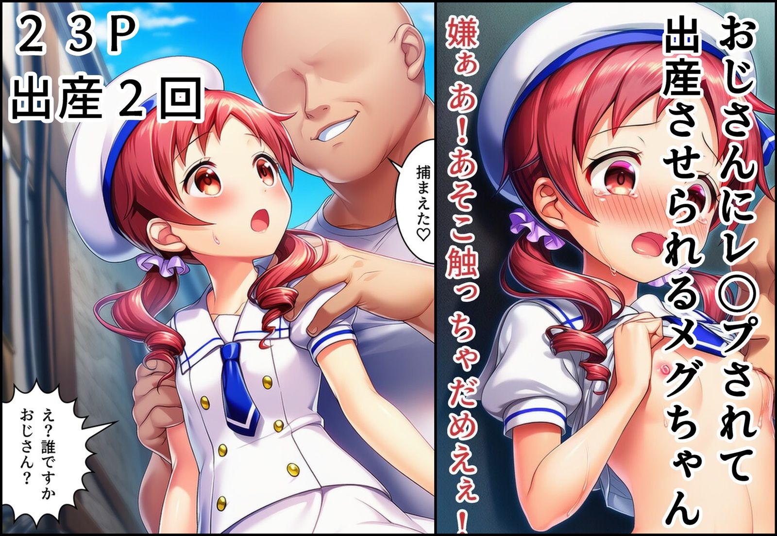 おじさんにレ〇プされて出産させられるメグちゃん - サンプル画像 1