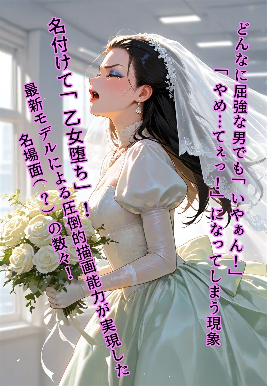 100円画集  バージン・オフィス  〜職場の男たちが、全員ウェディングドレスの処女になった日〜 - サンプル画像 4