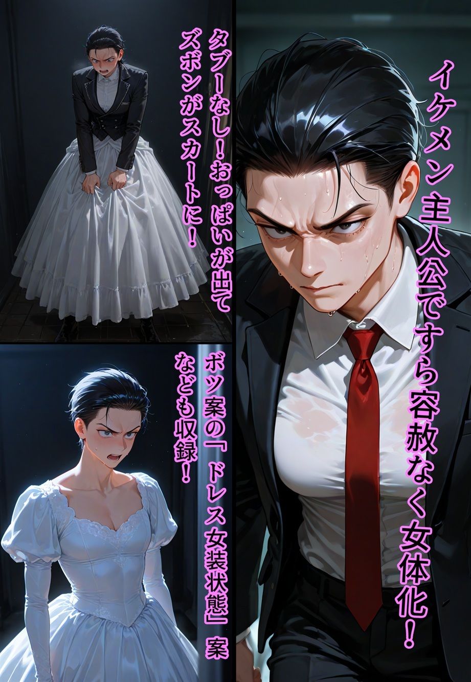 100円画集  バージン・オフィス  〜職場の男たちが、全員ウェディングドレスの処女になった日〜 - サンプル画像 5