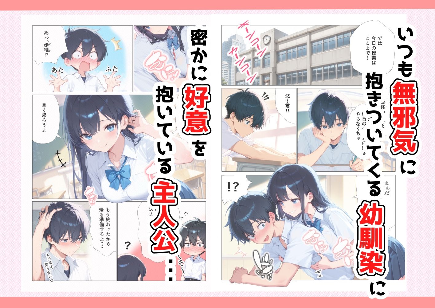 幼馴染と教室Hしたらめちゃくちゃ中出しさせられた話 - サンプル画像 2