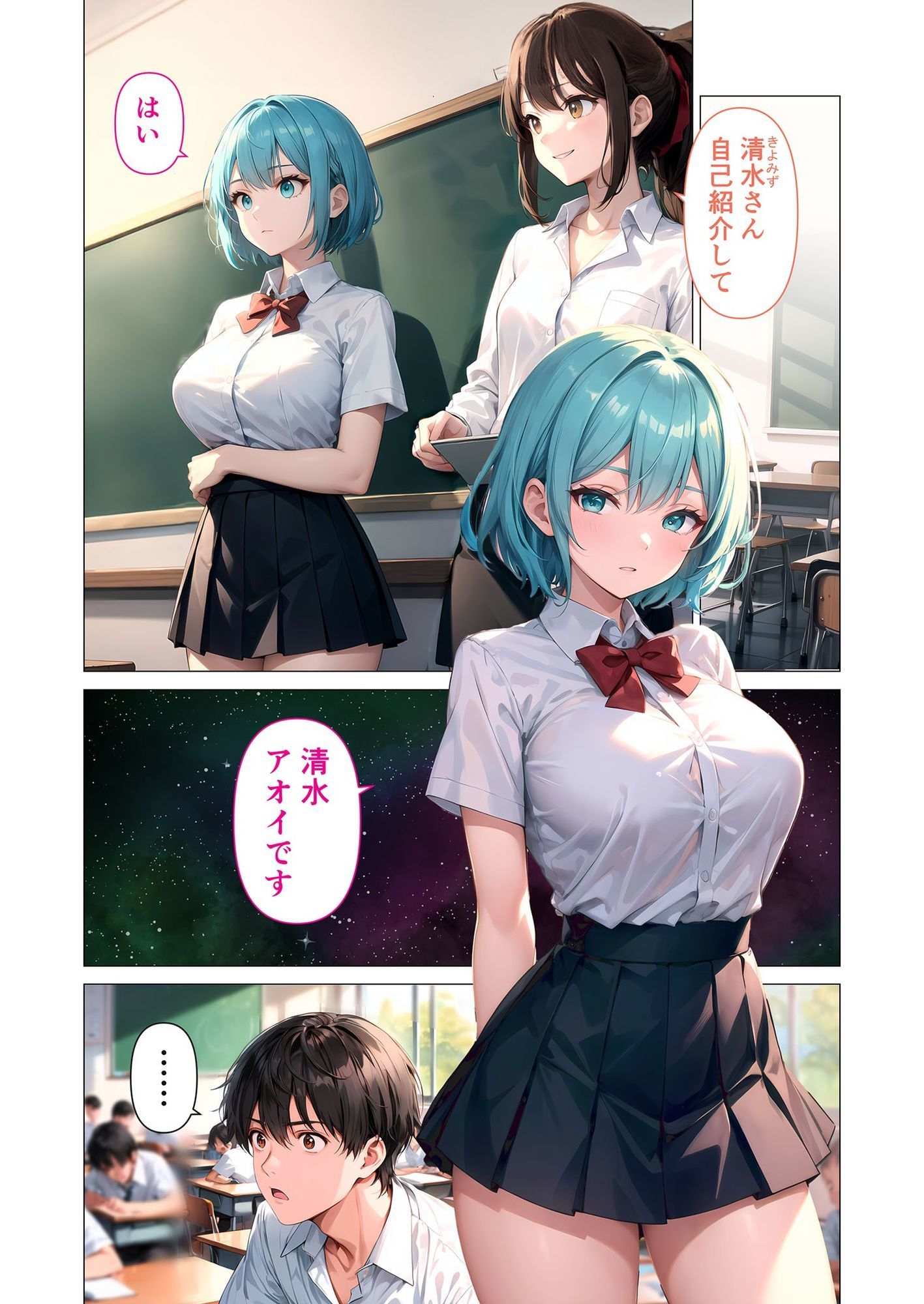 巨乳な××生にヤリたい放題 合冊版 - サンプル画像 1
