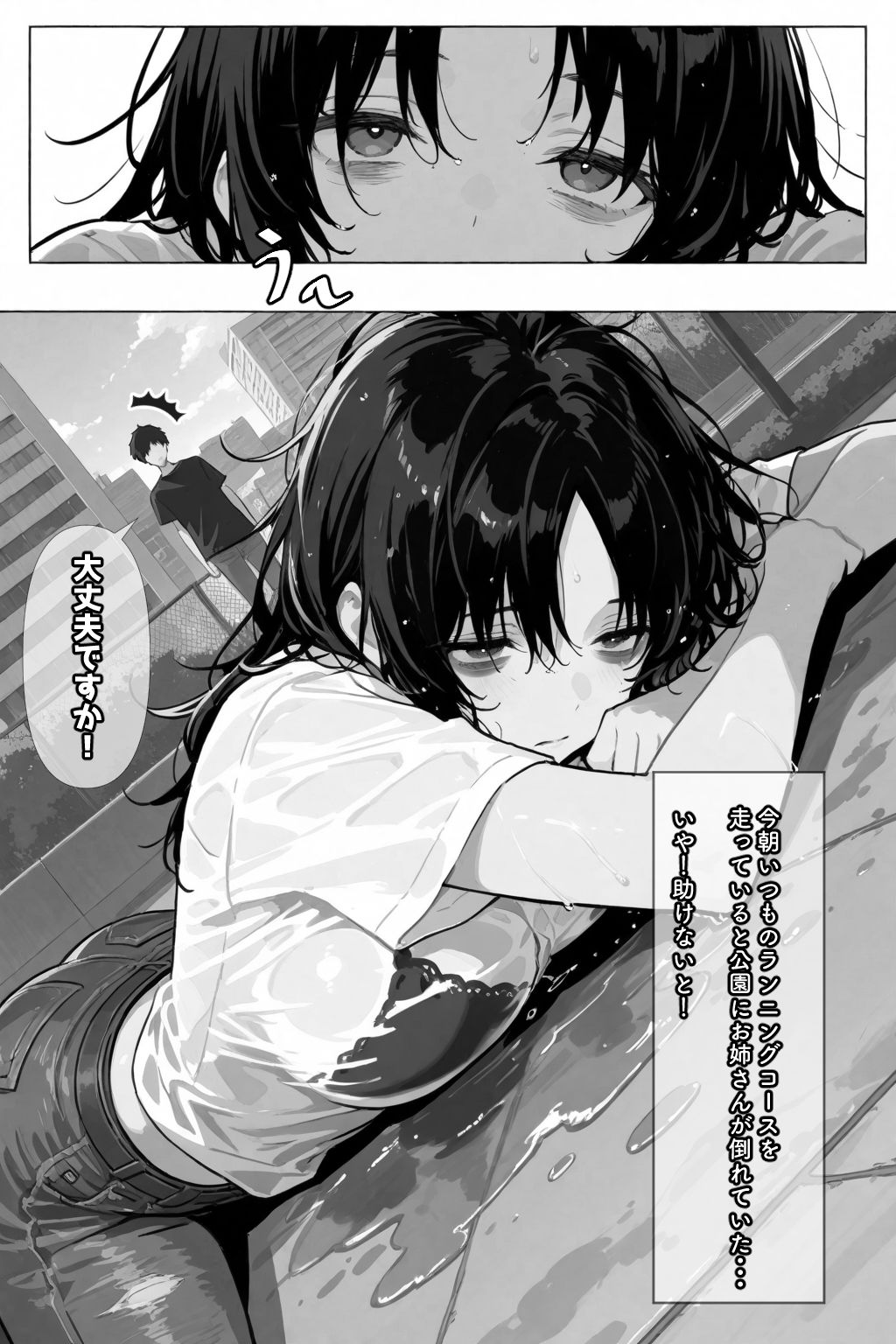 巨乳ダウナーお姉さんを拾いました - サンプル画像 2
