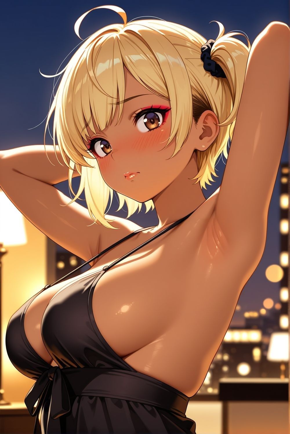 金髪黒ギャル とあちゃん ベビードールコスプレ集 - サンプル画像 2