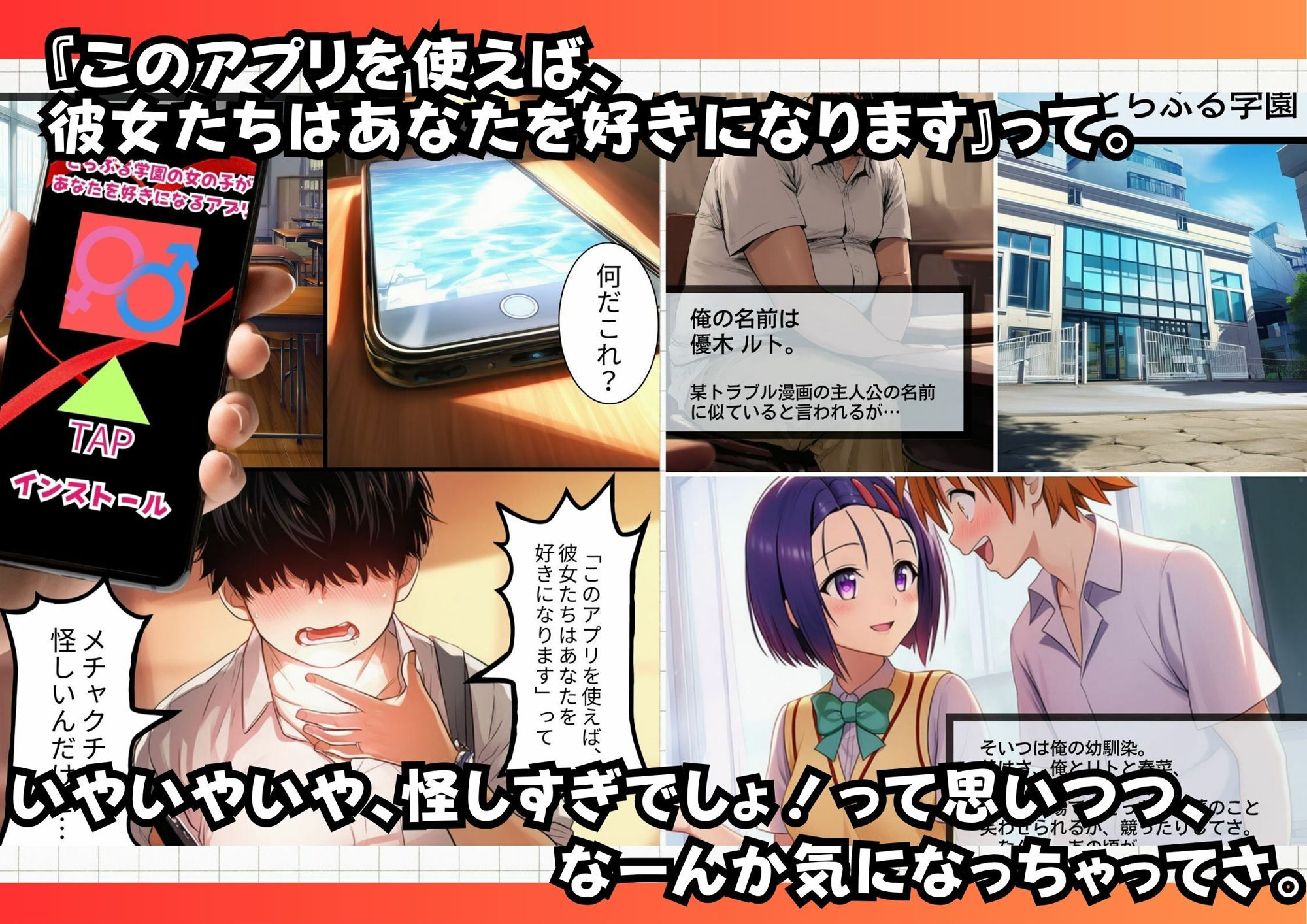 とらぶる学園催●アプリ - サンプル画像 1