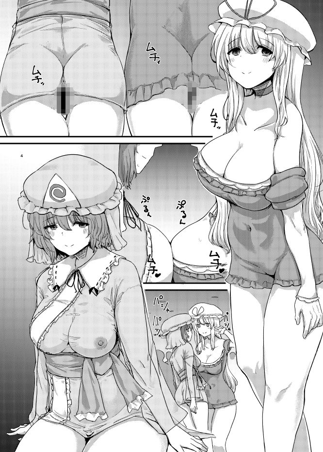 紫、幽々子のハードAVに出てみた。レミリアも拉致して - サンプル画像 2