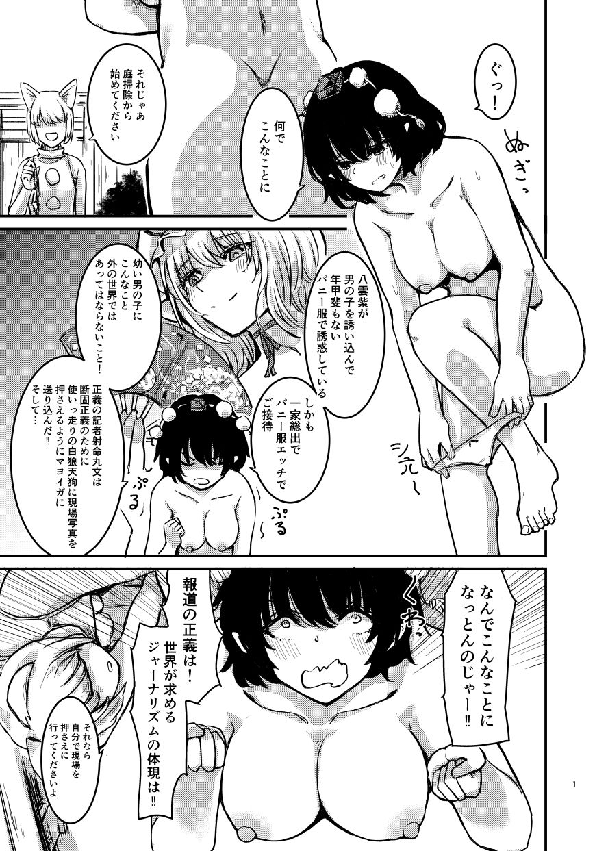 裸の家政婦射命丸文 - サンプル画像 1