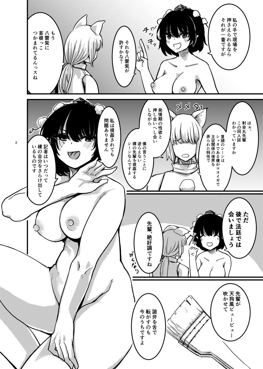 裸の家政婦射命丸文 - サンプル画像 2