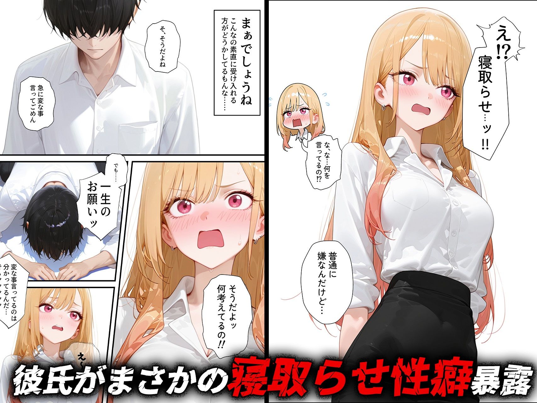 寝取らせ提案したら彼女との仲が親密になった話【喜多川◯夢】 - サンプル画像 1