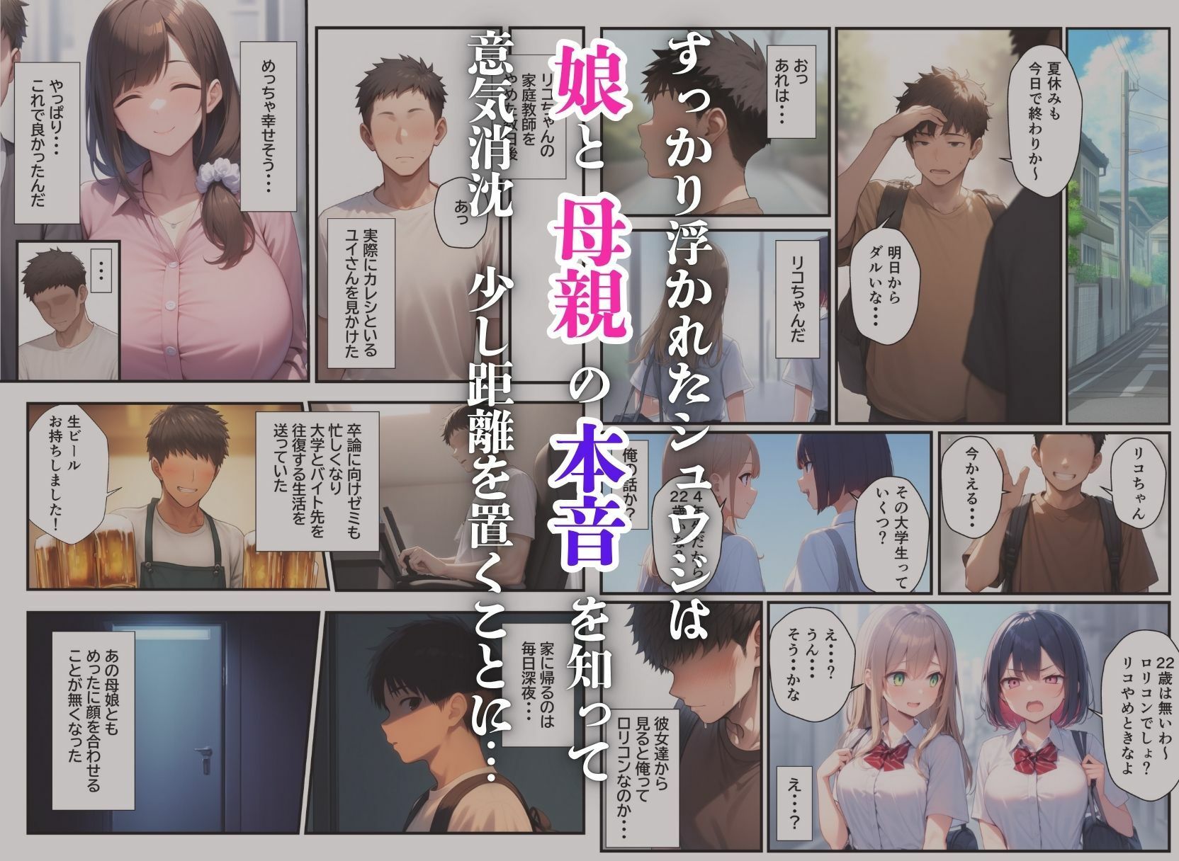 隣に引っ越してきた美人母娘とハーレム親子丼 - サンプル画像 5