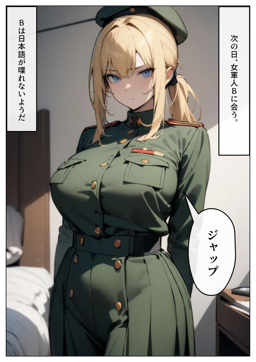 金髪女軍人に囚われ調教される日本人捕虜 - サンプル画像 2