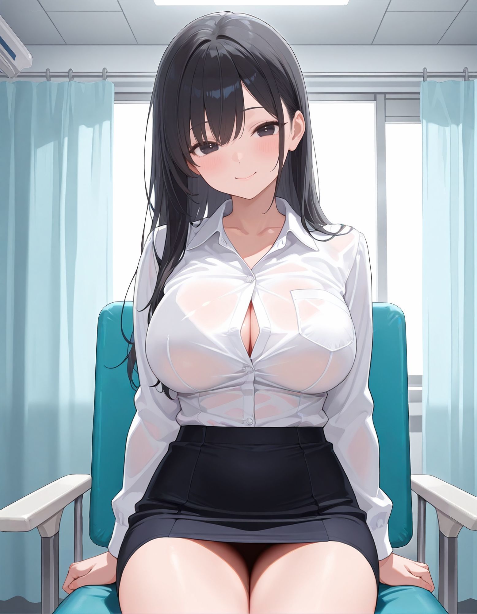 健康診断と騙されて身体を弄ばれるOLちゃん - サンプル画像 1
