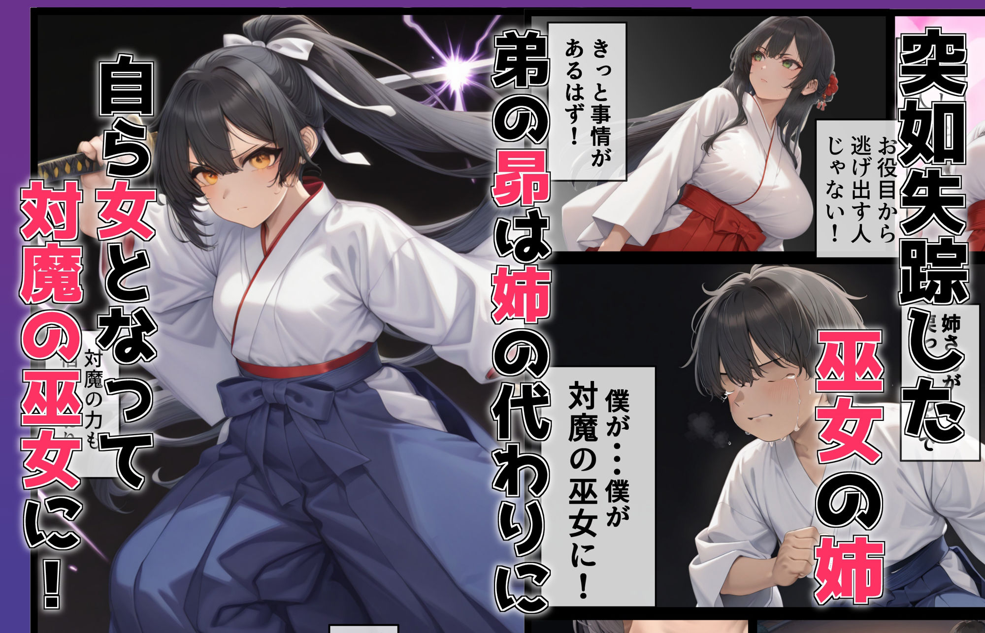 TSしてシたいこと〜姉の代わりに対魔の巫女となった弟鬼のチ〇ポに快楽堕ちしてしまう〜 - サンプル画像 6