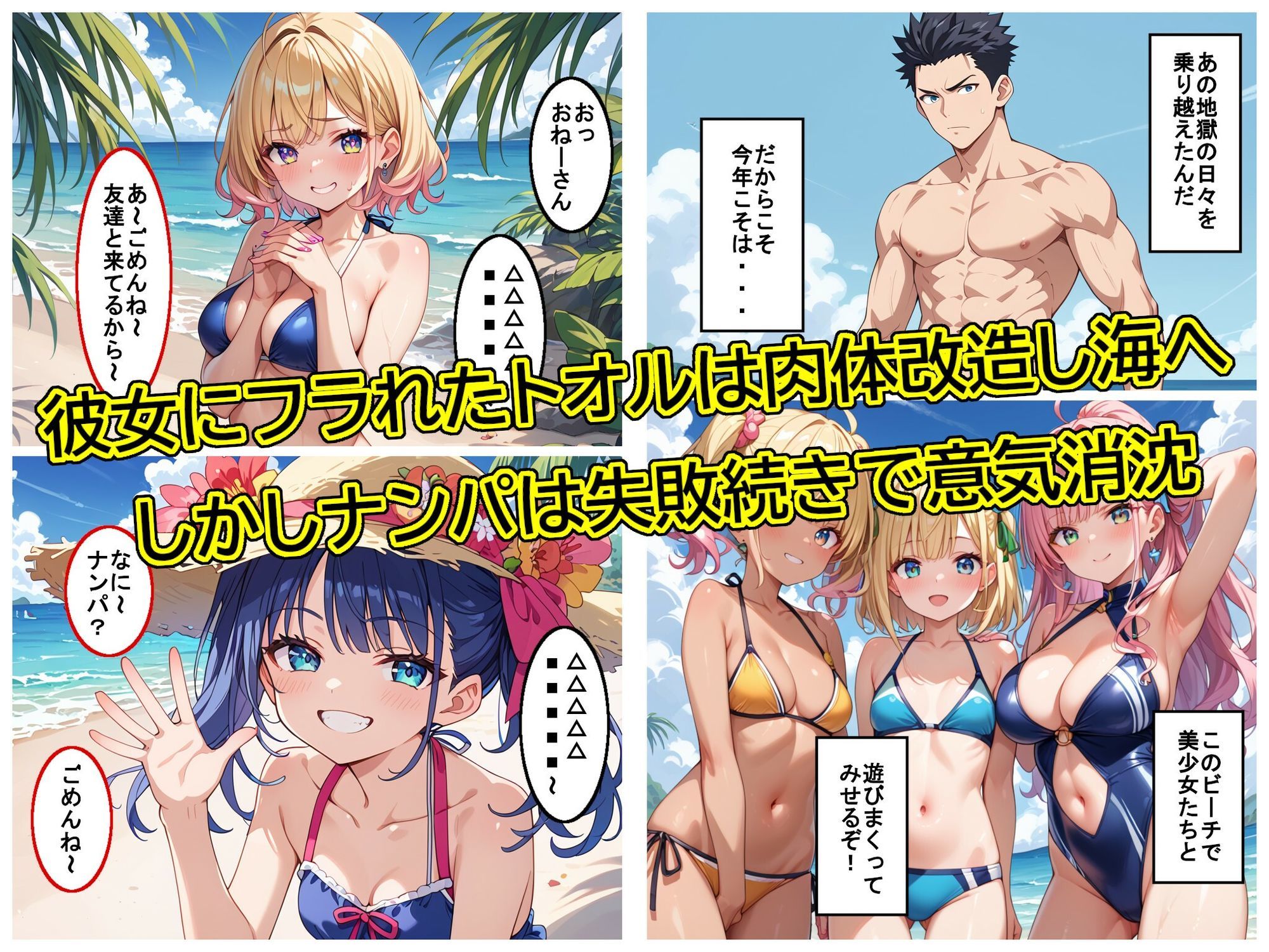 夏はやっぱりこんがり焼けた黒ギャルと青姦するしかない！ - サンプル画像 2