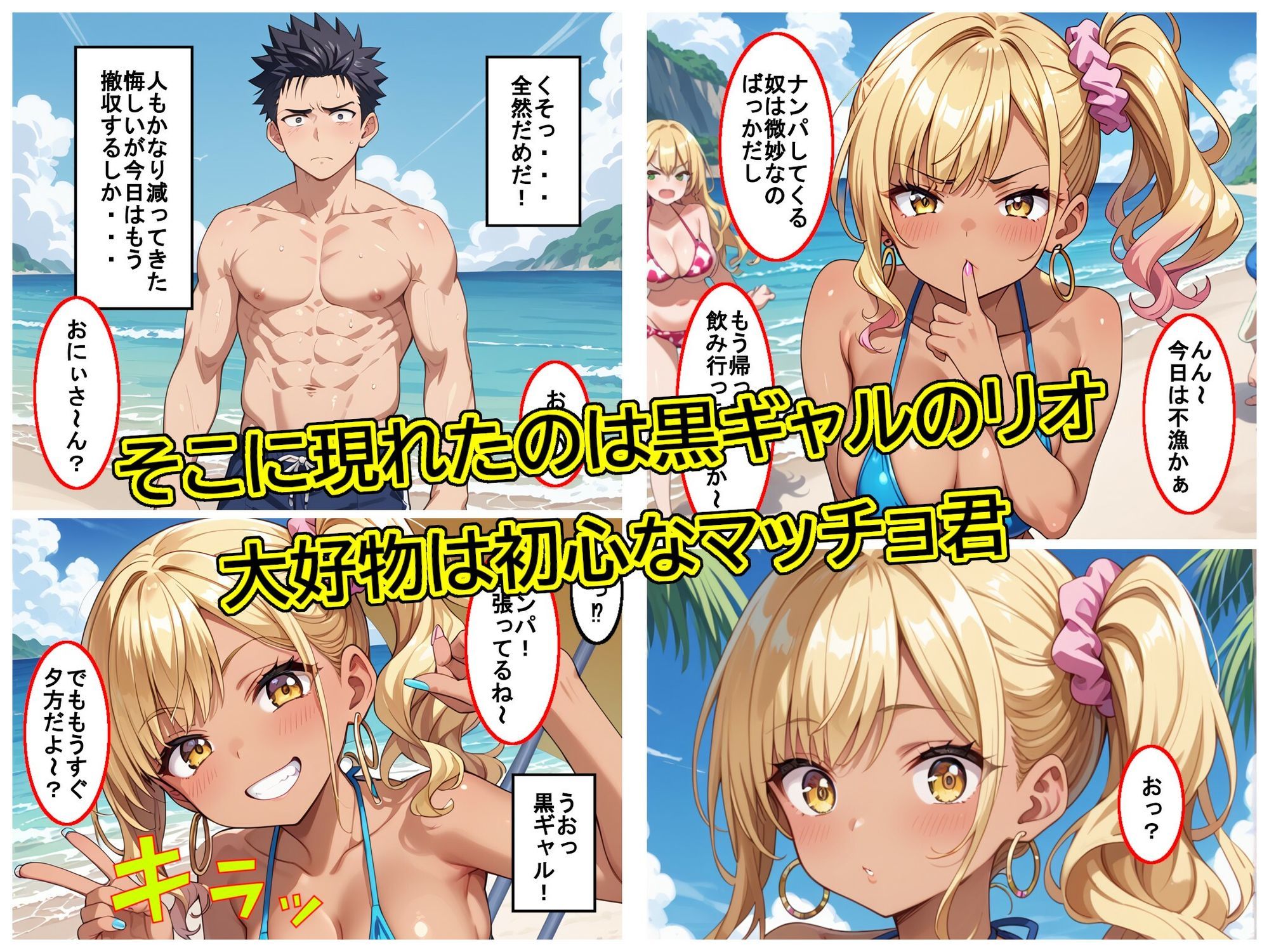 夏はやっぱりこんがり焼けた黒ギャルと青姦するしかない！ - サンプル画像 3