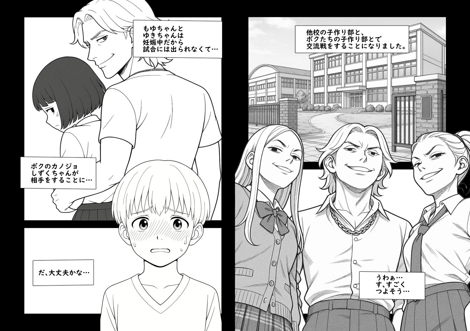 【AI作品】寝取られ！？中出し子作り部 - サンプル画像 1