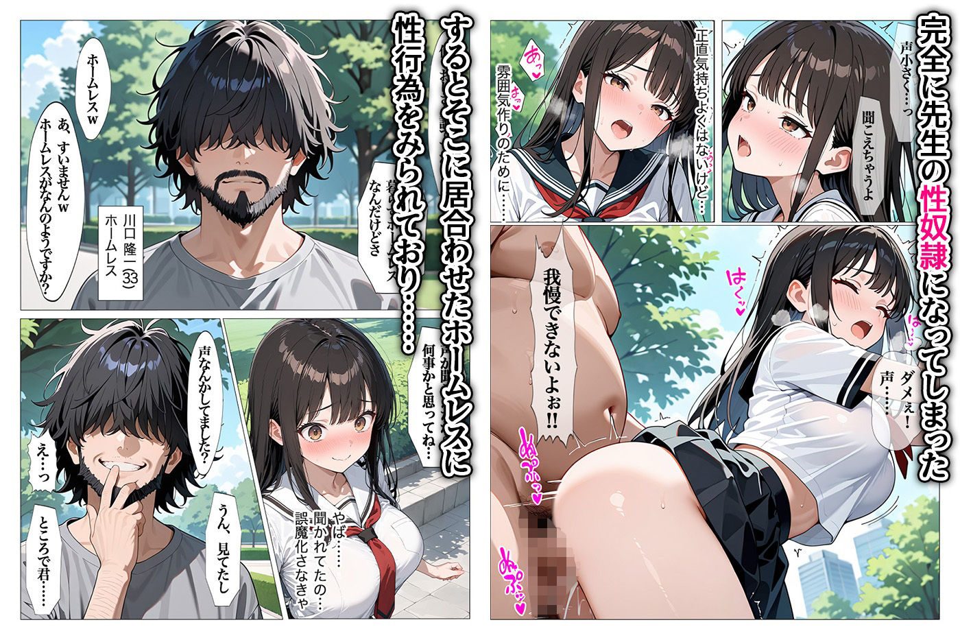 ホームレスの激クサちんぽで中出しされました - サンプル画像 7