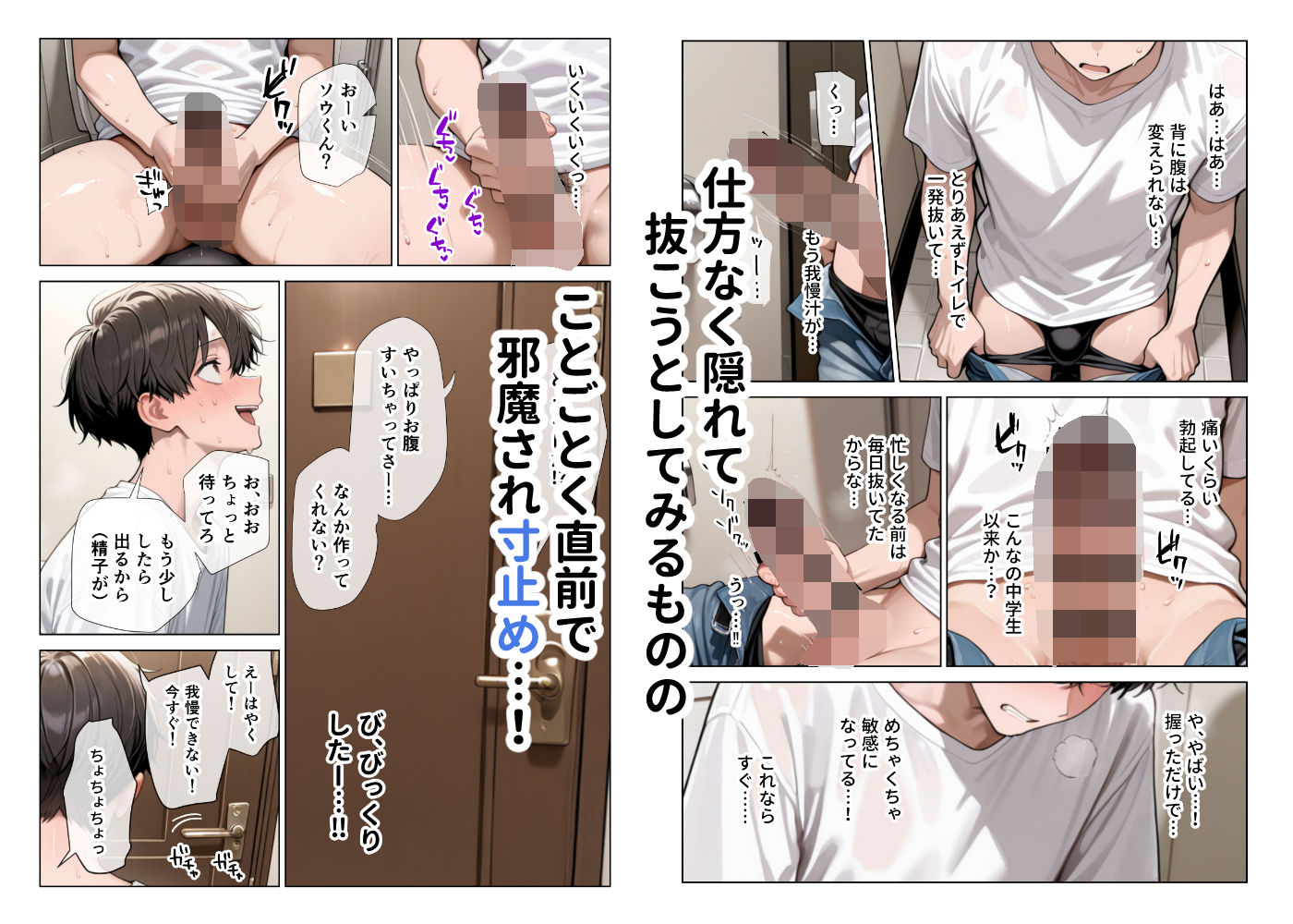 オナ禁チンポを寸止め手コキフェラでパンパンにしたあと高速杭打ち騎乗位で心情代弁しながら搾り取ってくる姪っ子に困り果ててます - サンプル画像 3