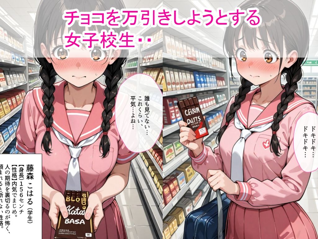 万引きセーラー服女子校生にスーパーの店長が中出しをした話 - サンプル画像 1