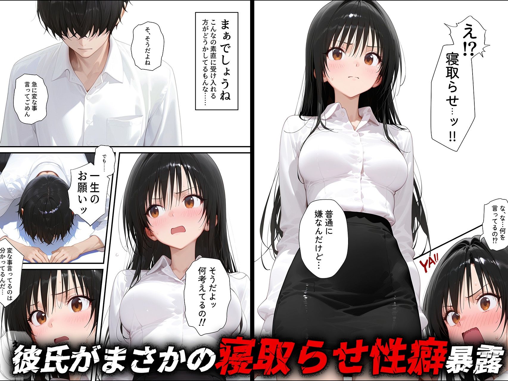 【古手◯唯】寝取らせ提案したら彼女との仲が親密になった話 - サンプル画像 1