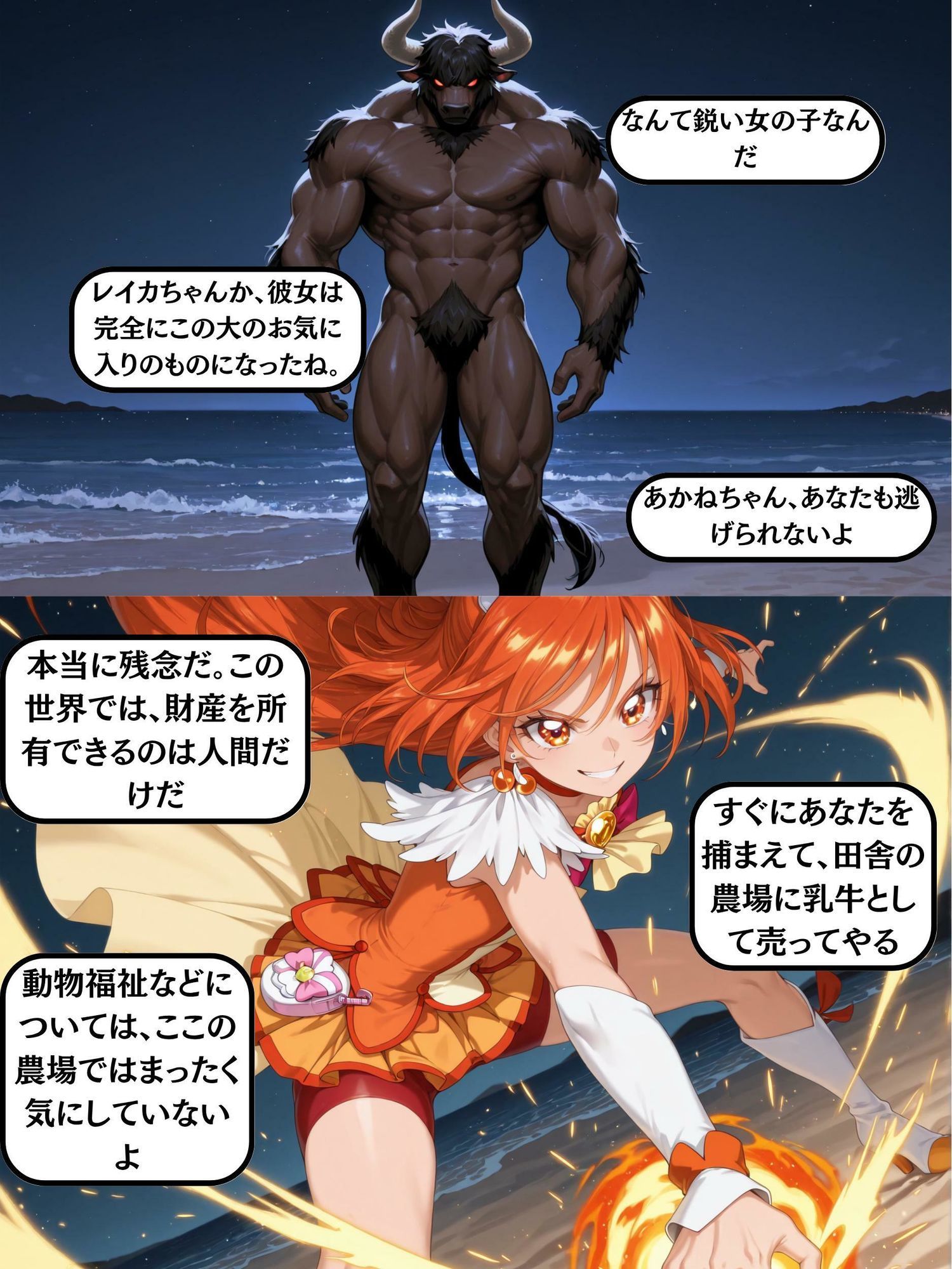 米ノタウロスと魔法少女 - サンプル画像 1