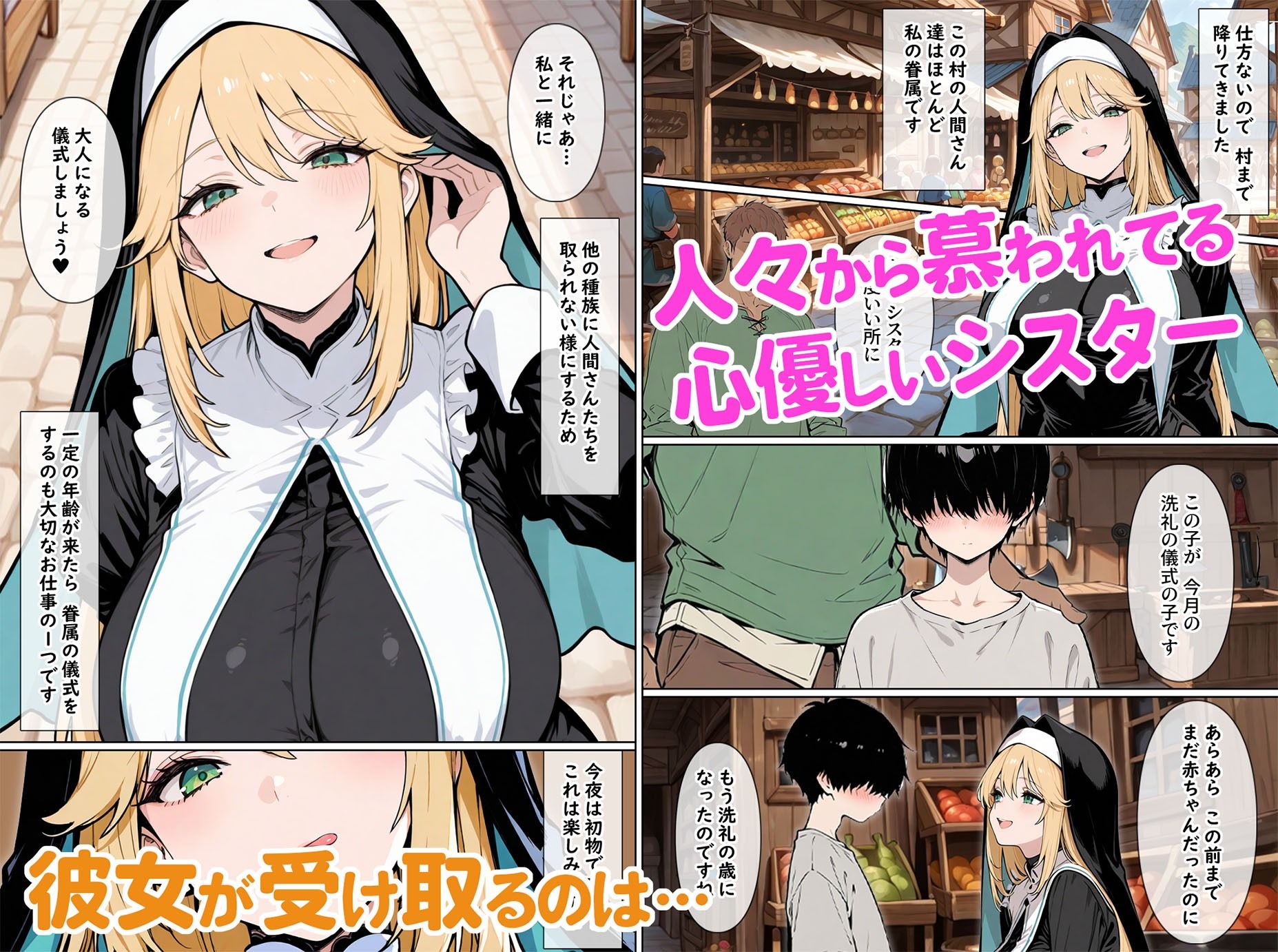 聖女系サキュバスの辺境性活 - サンプル画像 1
