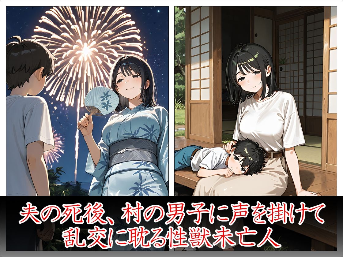 性獣未亡人 真夏の男漁り - サンプル画像 2