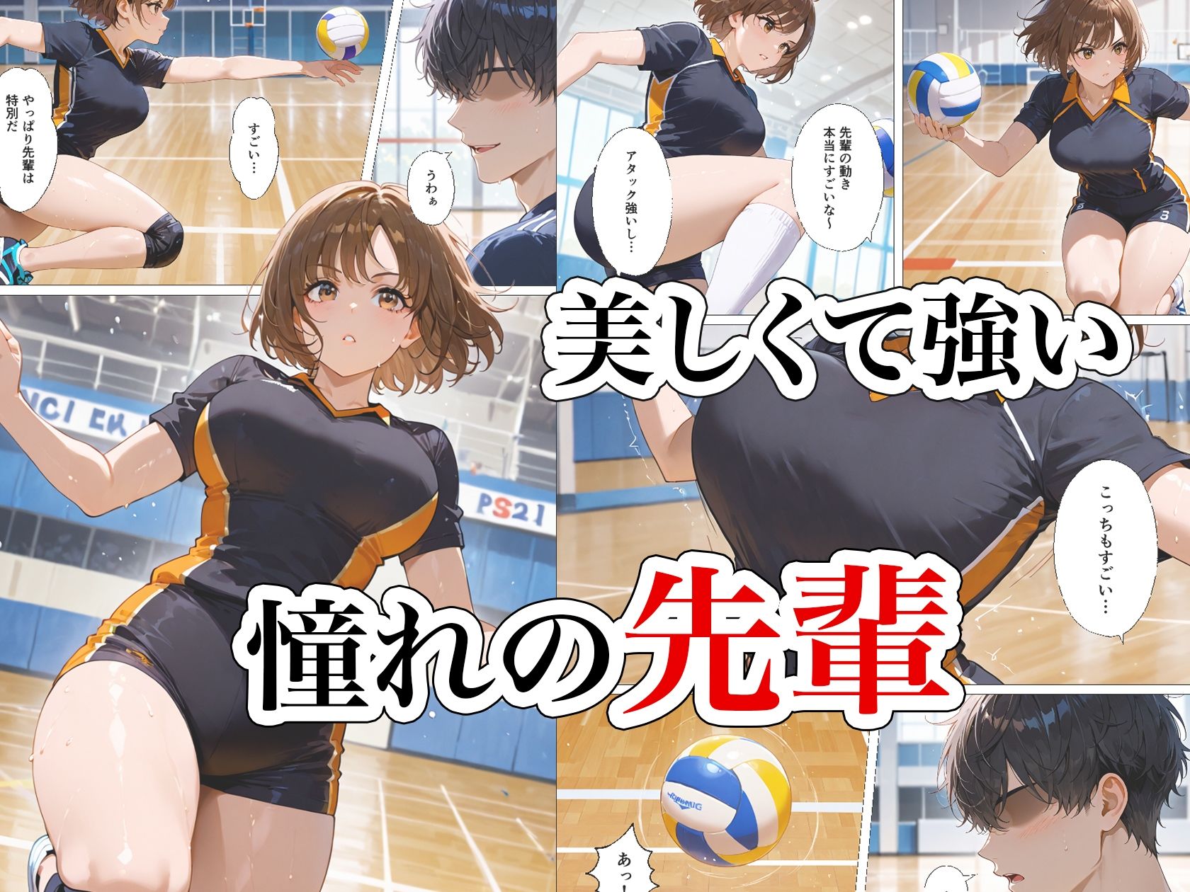 練習より激しい先輩との禁断レッスン - サンプル画像 1
