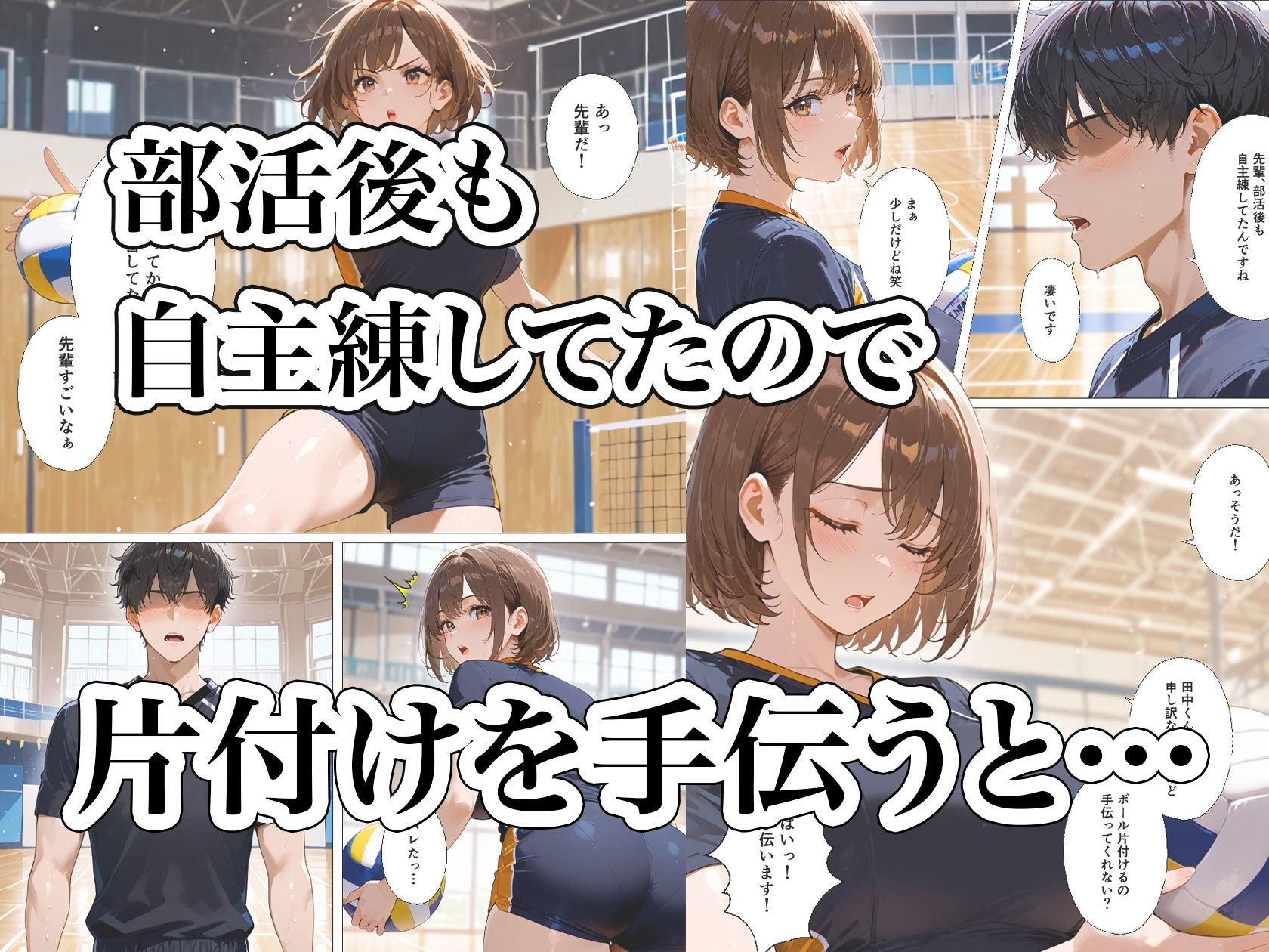 練習より激しい先輩との禁断レッスン - サンプル画像 2