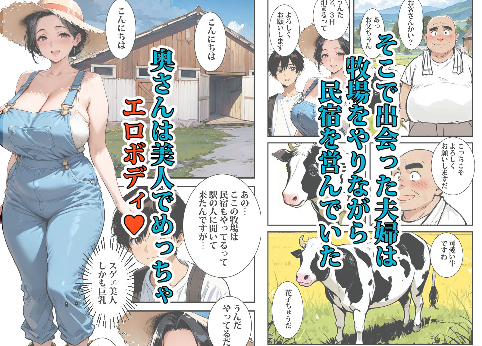 田舎の牛おばさんはドスケベで、何でもしてくれた - サンプル画像 2