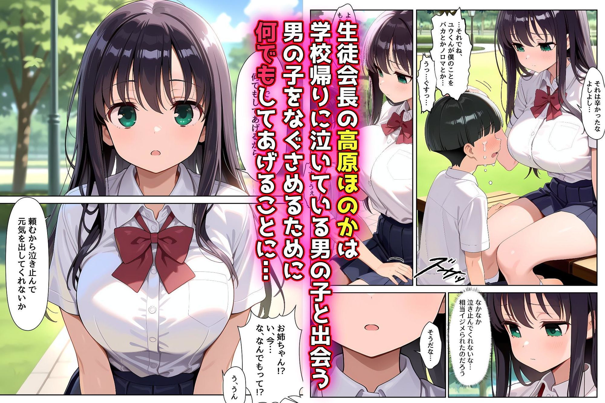 性的に無知な生徒会長にエッチなお願いしてみた※おねショタ※ - サンプル画像 1