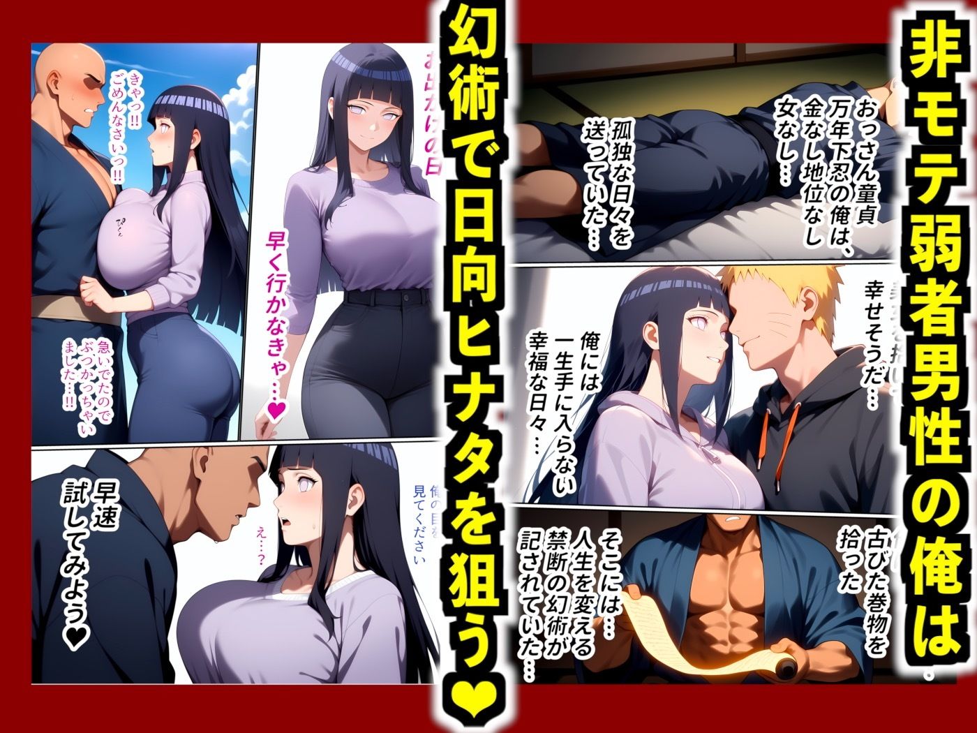【フルカラー】幻術ハーレム忍法帖 1 ヒ●タ・ハ●ビ編｜催●×快楽堕ち｜禁断の幻術で心は抗うも体は快楽に堕ちる…忍ハーレム開幕！ - サンプル画像 1