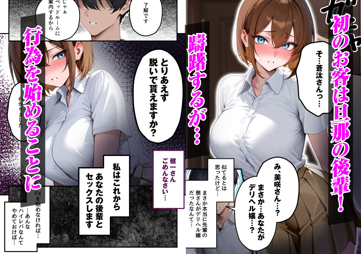 【人妻デリヘルNTR】デリヘル呼んだら先輩の妻が来た〜FXにハマった貞淑妻が堕ちるまで〜 - サンプル画像 3