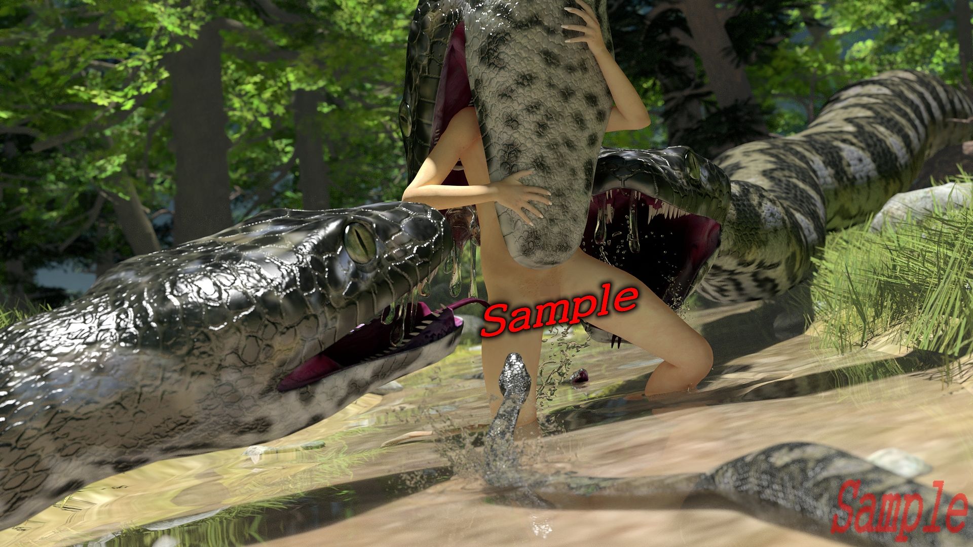 丸呑み大蛇 - サンプル画像 2