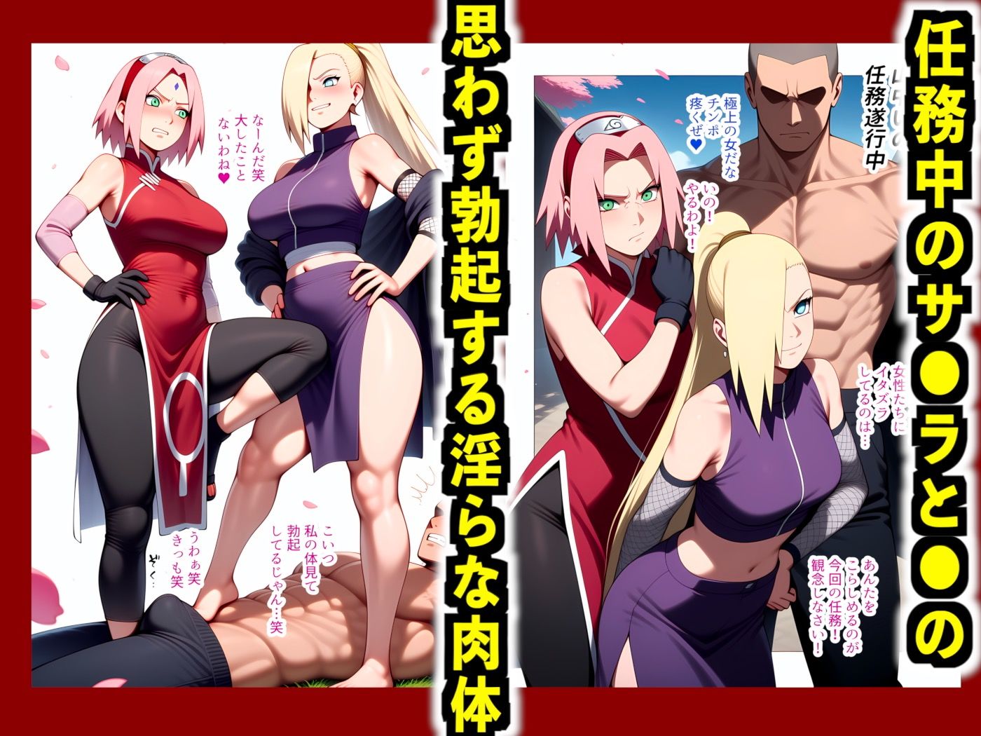 【フルカラー】幻術ハーレム忍法帖 2 サ●ラ・い●編｜催●×快楽堕ち｜心も体も抗えず淫らに堕ちるハーレムの宴 - サンプル画像 1