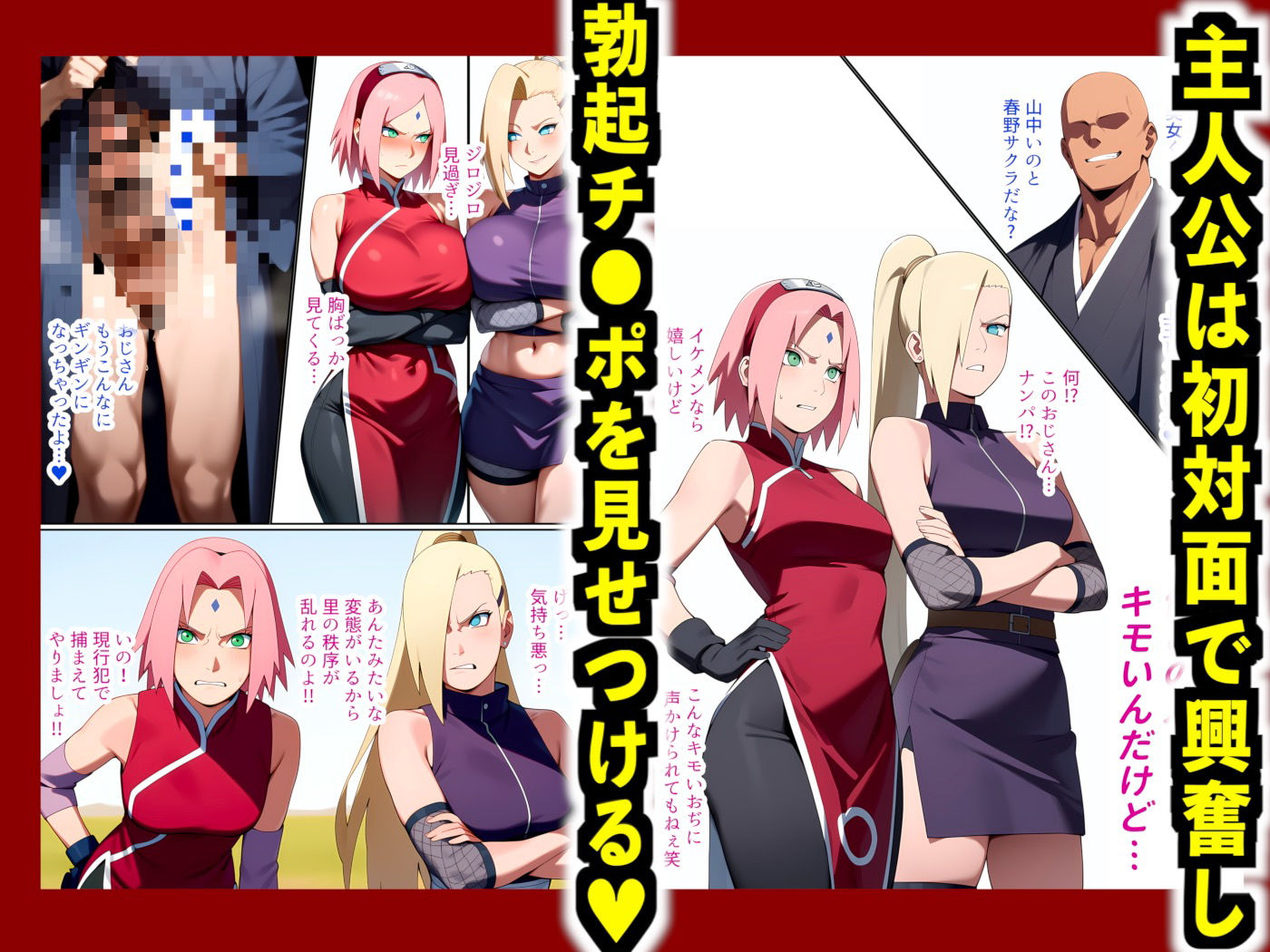 【フルカラー】幻術ハーレム忍法帖 2 サ●ラ・い●編｜催●×快楽堕ち｜心も体も抗えず淫らに堕ちるハーレムの宴 - サンプル画像 2
