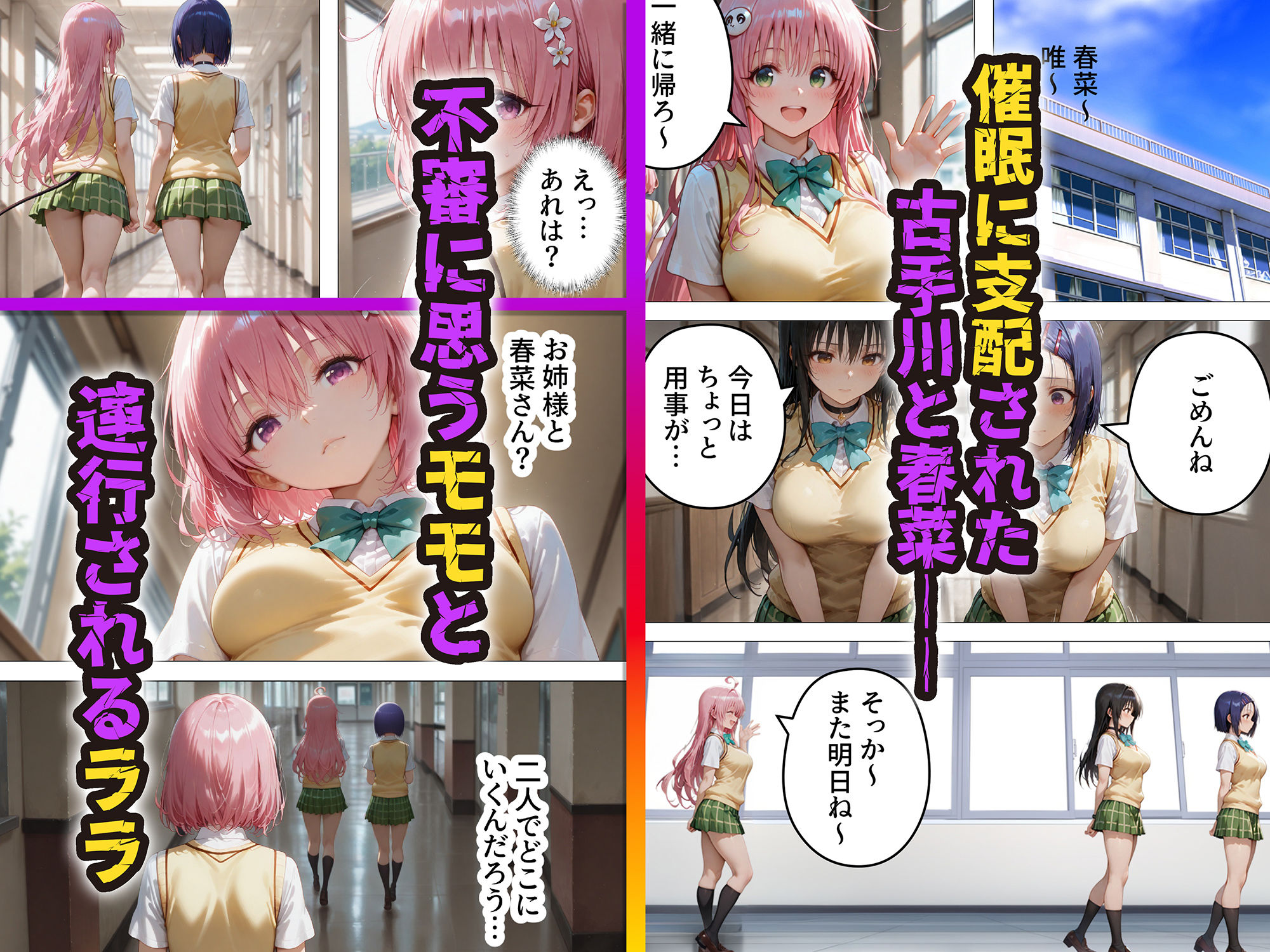 催●種付け学園 緊縛調教ボテ腹肉便器科へようこそ モ〇とラ〇編 - サンプル画像 1