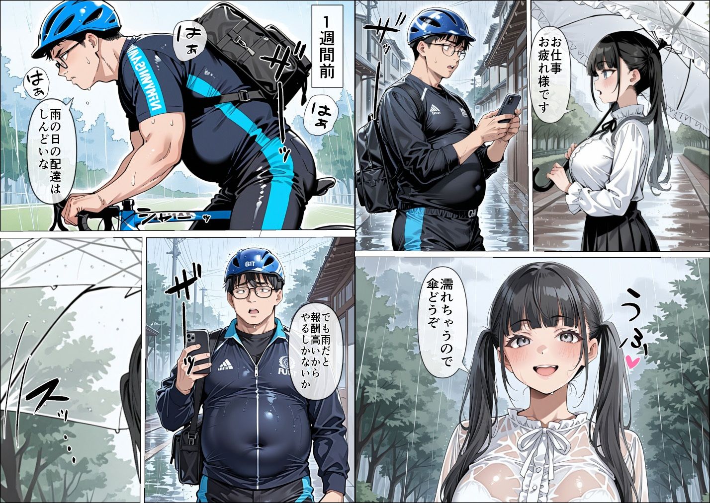 Ub●rの配達先で推しコンカフェ嬢が彼氏とヤってた話 - サンプル画像 3