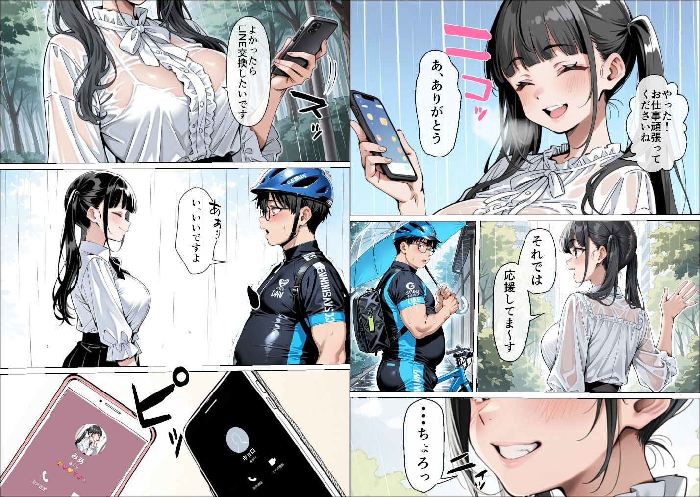 Ub●rの配達先で推しコンカフェ嬢が彼氏とヤってた話 - サンプル画像 5