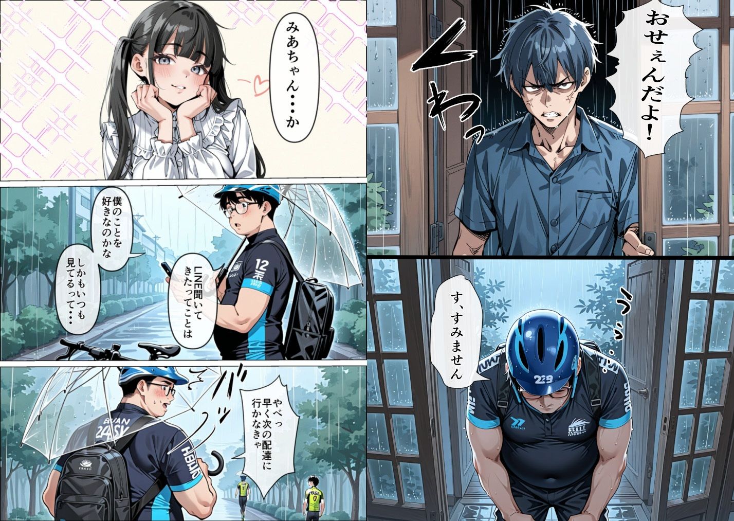 Ub●rの配達先で推しコンカフェ嬢が彼氏とヤってた話 - サンプル画像 6